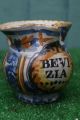 18thc Italian Apothecary Jug With Hand Painted Decor: Bevi Zia C1790s Other Antique Apothecary photo 1