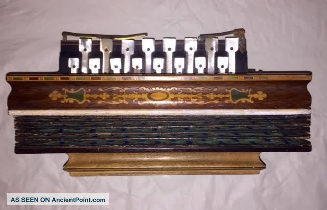 Antique Early 19th C.  Flutina Accordion Circa 1830 Keyboard photo