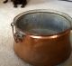 Antique Kettle - Appple Butter Dovetailed Copper Large Cauldron - Hammered Rare Hearth Ware photo 2
