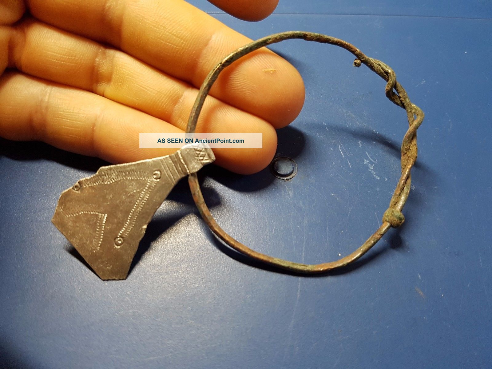 Celtic Torc With Axe Pendant 1st Century Bc - 1st Century Ad Roman photo