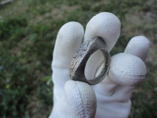Ancient Roman Silver Legionary Ring Huge Solid Rare Museum Quality Artifact photo