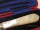 Lovely Cased Beautifully Chased Silver & Mother Of Pearl Long Cake Knife C1940 Sterling Silver (.925) photo 1