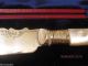 Lovely Cased Beautifully Chased Silver & Mother Of Pearl Long Cake Knife C1940 Sterling Silver (.925) photo 6
