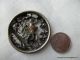 2858 – “woman Shooing Geese” Pierced Brass Large Antique Button Buttons photo 3