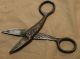 Antique Electrician Scissors Signed Wiss Hammered Look Tools, Scissors & Measures photo 4