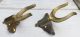 Antique Wilcox Crittenden Wc Pair Solid Bronze Oar Locks & Gunwale Brackets 1920 Other Maritime Antiques photo 4
