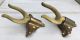 Antique Wilcox Crittenden Wc Pair Solid Bronze Oar Locks & Gunwale Brackets 1920 Other Maritime Antiques photo 6