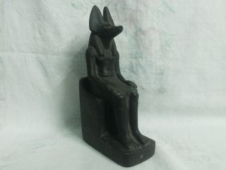 Ancient Egyptian Black Statue Of God Anubis photo