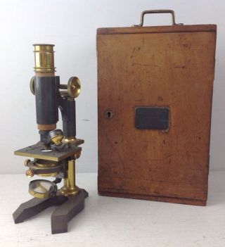 British Antique Professor Microscope Originating From 1801 photo