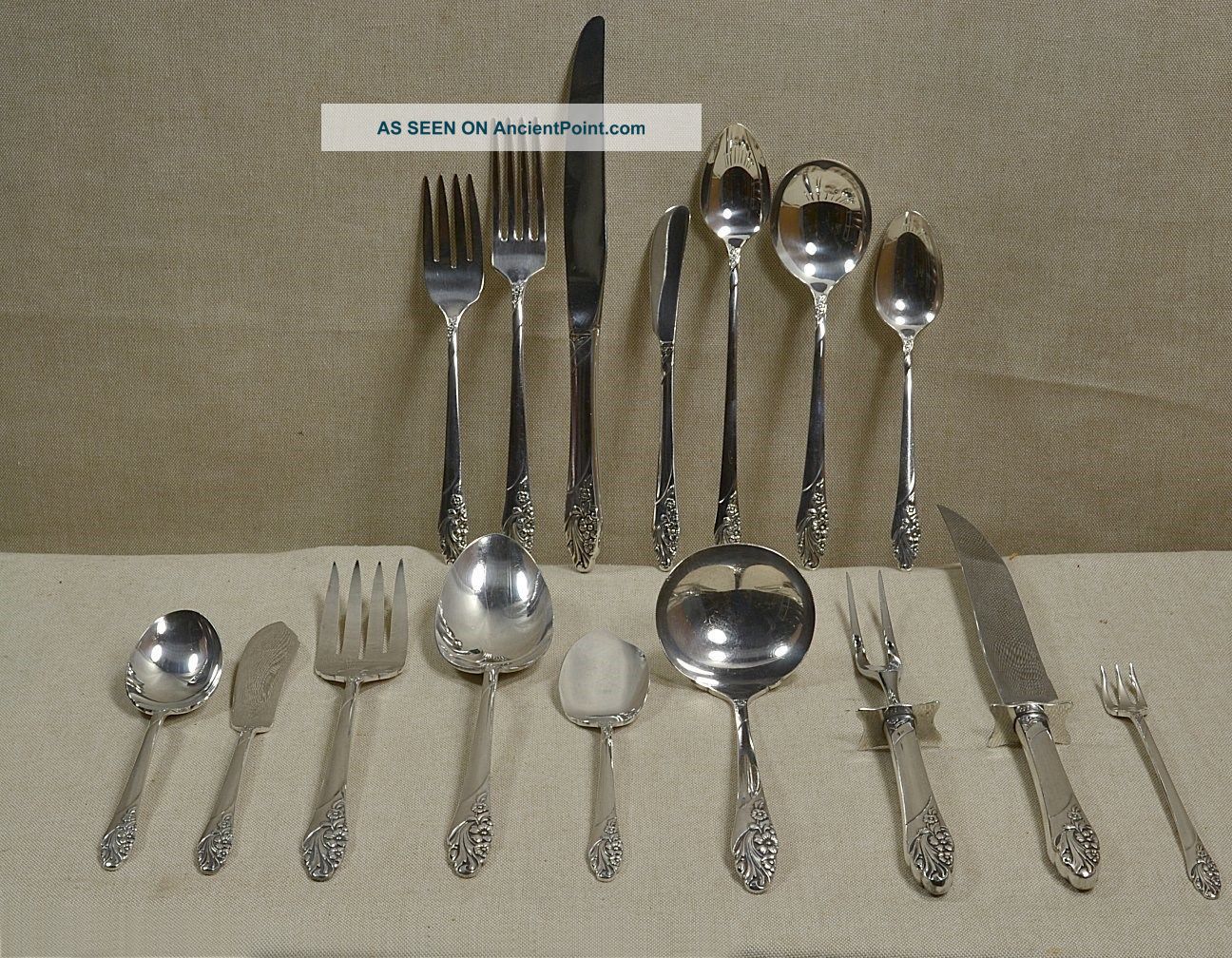108 Pc Oneida Community Evening Star Silver Plate Flatware With Or Without Chest Flatware & Silverware photo