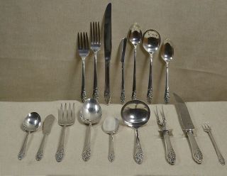 108 Pc Oneida Community Evening Star Silver Plate Flatware With Or Without Chest photo
