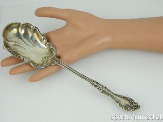 Helena By Blackinton 49g Sterling Silver Scalloped Shell Serving Spoon 8 1/2” photo