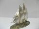 The Sailboat Of Sterling Silver.  2masts.  123g/ 4.  33oz.  Japanese Antique Other Antique Sterling Silver photo 1