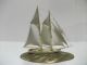 The Sailboat Of Sterling Silver.  2masts.  123g/ 4.  33oz.  Japanese Antique Other Antique Sterling Silver photo 2