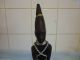 Antique African Folk Art Wood Carved Figure Adorned With Beads Other African Antiques photo 1