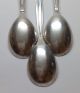 3 Georg Jensen Denmark Acorn Sterling Silver Egg Bowl Spoons,  6 1/4 
