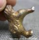 34mm Antique Chinese Folk Tibet Bronze Fu Foo Dog Lion Kylin Unicorn Sculpture Other Antiquities photo 4