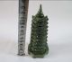 14.  1 Cm Hand - Carved Taiwan Jade South China.  Wenchang Tower Other Chinese Antiques photo 2