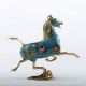 Chinese Cloisonne Brass Handwork Horse Riding Chebi Statue Csy500 Other Antique Chinese Statues photo 2