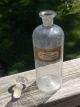 Rare Apothecary W/glass Stopper - Pil Heroin.  Hydrochlor.  Label Under Glass Lug Bottles & Jars photo 4