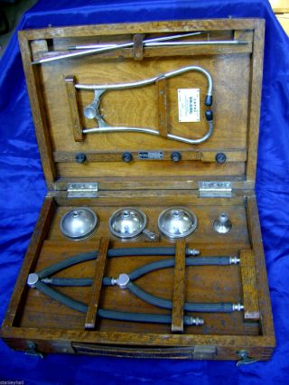 Ex Rare British Medical Antique Stethoscope By Capac London Circa 1920 - Complete photo