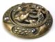 Antique Button Brass Dome Detailed Fancy Nouveau Flower W/ Cut Steel Accents Buttons photo 1