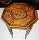 Antique Inlaid Marquetry Wood Musical Table W Storage Plays Torna A Sorriento 1900-1950 photo 3