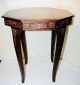 Antique Inlaid Marquetry Wood Musical Table W Storage Plays Torna A Sorriento 1900-1950 photo 6