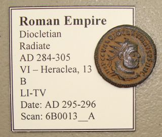 Lovely Ad 284 - 305 Diocletian Ancient Roman Antoninianus Choice Vf photo
