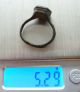 Post - Medieval Bronze Ring With Glass Insert.  (529) Viking photo 1