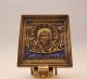 Russia Orthodox Bronze Icon The Vernicle (holy Face) 19th.  Century Enameled Roman photo 1