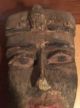 Ancient Egyptian Unusual Cedar Wood Mummy Painted Mask 350bc Egyptian photo 1
