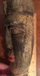 Ancient Egyptian Unusual Cedar Wood Mummy Painted Mask 350bc Egyptian photo 3