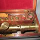 A Fine Quality 19th Century Cased Drum Brass Microscope Other Antique Science Equip photo 1
