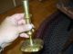 Primitives Rare Early 18th Century English Brass Push - Up Candlestick 1740 - 1760 Primitives photo 1