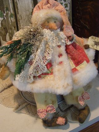 Primitive Snowman Doll Antique Quilt,  Antique Photo,  Folk Art Snowman Doll photo