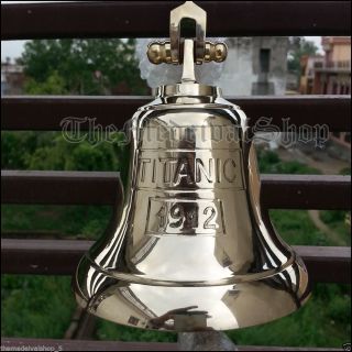 Antique Style Solid Brass Marine Ship Bell Vintage Nautical Decor Wall Mounting photo