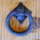 Rustic Forged Iron Ring Door Knocker Spanish Colonial Blacksmith Made Ri - 02 Door Bells & Knockers photo 1
