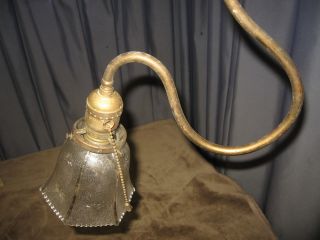 Antique Brass Chandelier Single Carriage House Gas Fixture Restoration photo