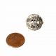 17mm Deco Czech Silver Floral Openwork Crystal Rhinestone Waistcoat Ball Button Buttons photo 1