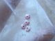 Tiniest Antique Hdmd Delicate Pale Pink Silk Passementerie Buttons Trim 4pc 1/4 