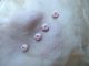 Tiniest Antique Hdmd Delicate Pale Pink Silk Passementerie Buttons Trim 4pc 1/4 