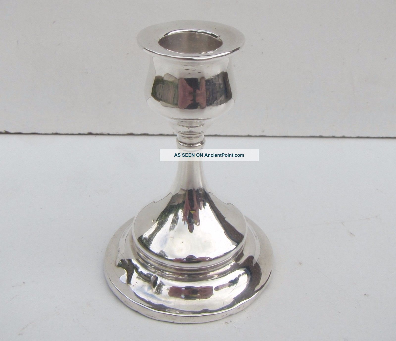 Old Solid Silver ' Mappin & Webb ' Candlestick - Hallmarked London 1916 Candlesticks & Candelabra photo