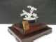 The Tree Of The Pine Of Virgin Silver.  Bonsai Tree.  A Work Of Mitunori. Other Antique Sterling Silver photo 2