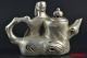 China Collectible Vintage Old Tibet Silver Carve Libai Statue Decor Teapot Noble Tea/Coffee Pots & Sets photo 2
