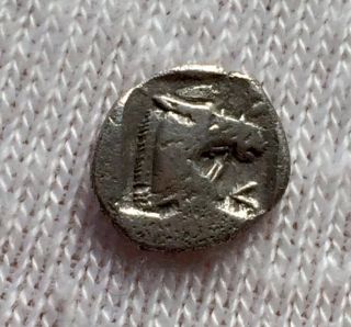 Ancient Greek Coin,  Thessaly,  Larissa Ar Obol,  Silver,  Artifact,  Antique photo