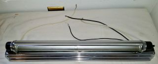 Vintage Underwriters Laboratories Mid Century Chrome Wall Deco Florescent Lamp photo