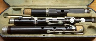 Monzani,  London - 8 - Key Wooden Flute C.  1825 photo