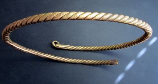 Ancient Bronze Viking Neck Torc.  Cleared. photo
