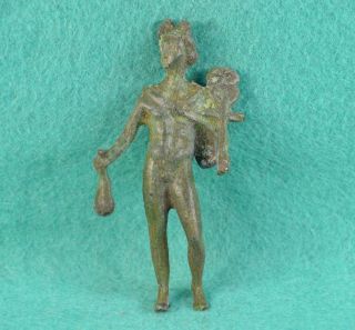 Roman Bronze Figurine Of God Mercury photo